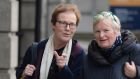 Noeline Blackwell and Angela McCarthy, chief executive and head of clinical services at Dublin Rape Crisis Centre, arriving at Oireachtas Committee hearing. Photograph: Dara Mac Dónaill