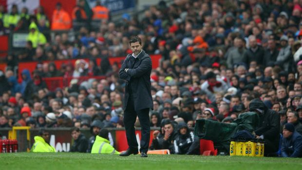 Mauricio Pochettino’s Tottenham were well held at Old Trafford a week after beating Liverpool 4-1. Photograph: Alex Livesey/Getty