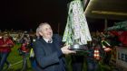 Cork City manager John Caulfield celebrates title triumph. Photograph: Morgan Treacy/Inpho