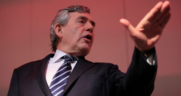 Gordon Brown: “Little has changed since the promise in 2009 that we bring finance to heel. The banks that were deemed ‘too big to fail’ are now even bigger than they were,” he writes. Photograph: Jonathan Brady/PA Wire 