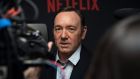 Actor Kevin Spacey arriving for the season four premiere  of the Netflix show House of Cards in Washington, DC, in February last year. Production of  season six of the show has been suspended  in the wake of sexual misconduct allegations against Spacey. File photograph: Nicholas Kamm/AFP/Getty Images