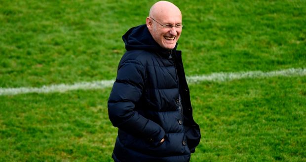 French Rugby Federation president Bernard Laporte attends a training session of the French national team  in Marcoussis near Paris on Wednesday. Photograph: Christophe Simon/AFP/Getty Images