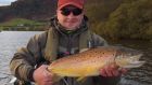 Malcolm Naughton from Loughrea with a fine brown trout from Lake Menteith