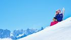 Resorts such as Aime La Plagne Club Med in France offers kids’ clubs and activities such as sledding to keep little ones amused. Photograph: Getty Images