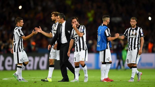 Pirlo sheds a tear after Juventus were beaten by Barcelona in the 2015 Champions League final. Photo: Shaun Botterill/Getty Images