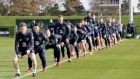 The Ireland squad in training on Wednesday ahead of the World Cup playoffs with Denmark. Photo: Oisin Keniry/Inpho