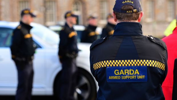 Garda Armed Support Unit: plans to have regular, random checkpoints and to operate “where the Garda believe the roaming criminals are likely to strike”. Photograph: Dara Mac Donaill