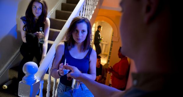 What will she say? A teenager being offered pot and alcohol at a house party