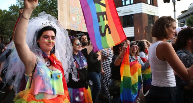   Australians  voted for  laws to be changed to allow same-sex marriage. Photograph: James Alcock/Getty Images