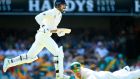 England’s batsman James Vince in action on the first day of the first Ashes Test. Photograph: Getty Images