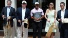 Eric Trump, Donald Trump, Tiger Woods, Ivanka Trump and Donald Trump Jr. in Miami Beach, Florida in 2014. Photo: Uri Schanker/GC Images