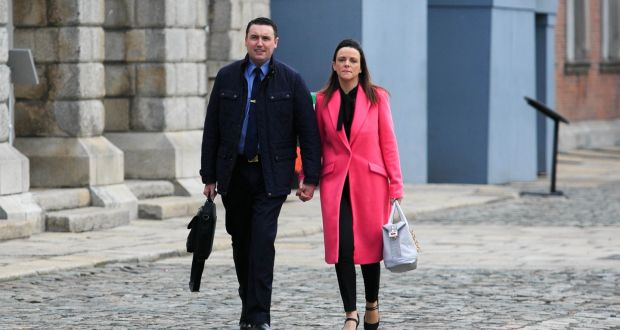 Garda Keith Harrison and Marisa Simms at the Charleton tribunal in Dublin Castle. Photograph: Gareth Chaney/Collins
