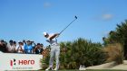 Tiger Woods plays his shot from the fourth tee during the second round of the Hero World Challenge at Albany, Bahamas. Photo: Mike Ehrmann/Getty Images