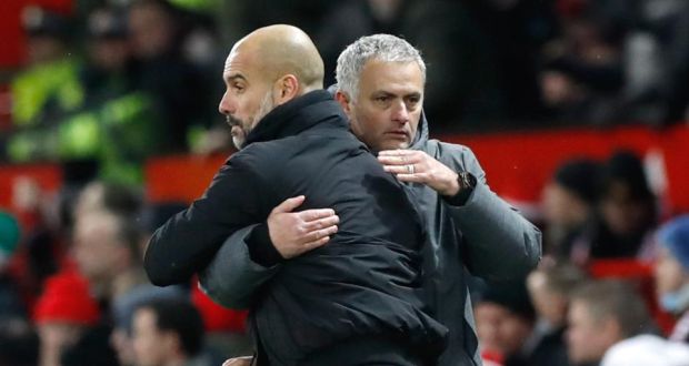 Manchester derby: “We won because we were better in every department,” Pep Guardiola said after beating José Mourinho’s side. Photograph: Martin Rickett/PA Wire
