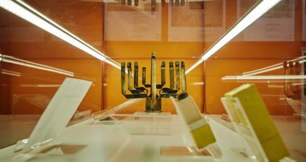 The Chasm Records (Hanukkah menorah, 1940s), installation view at Project Arts Centre, 2017. Photograph: Ros Kavanagh. Photos courtesy project Arts Centre