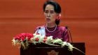 Councillors voted to rescind their 2000 decision to bestow the Freedom of the City on Aung San Suu Kyi. Photograph: Aung Shine Oo/AP 