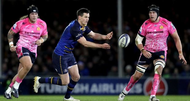 Johnny Sexton in action against Exeter Chiefs at Sandy Park last weekend. Photograph: Tommy Dickson/Inpho