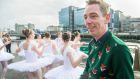 Christmas came early for Ryan Tubridy  when the RTÉ presenter got to talk to screenwriter Aaron Sorkin, the creator of the fictional presidential TV drama The West Wing. Photograph:  Daragh Mc Sweeney/Provision