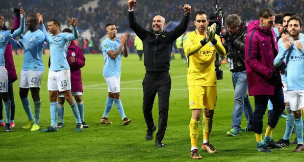 For thinking about the game differently and for making us think about the game differently, Pep Guardiola deserves all the praise he is receiving. Photograph: Catherine Ivill/Getty Images