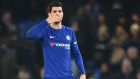 Chelsea’s Spanish striker Alvaro Morata is back from suspension. Photograph: Getty Images