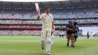 England’s Alastair Cook at the end of the third day of the fourth Ashes Test match in Melbourne. Photograph: David Gray/Reuters