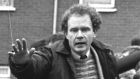 Martin McGuinness at the  funeral of IRA man Larry Marley in 1987. Photograph: Pacemaker