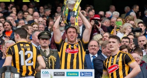 Michael Fennelly lifts the Liam MacCarthy Cup in 2015. Photograph: Morgan Treacy/Inpho