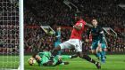 Paul Pogba’s late goal at Old Trafford was ruled out for offside. Photograph: Oli Scarff/AFP