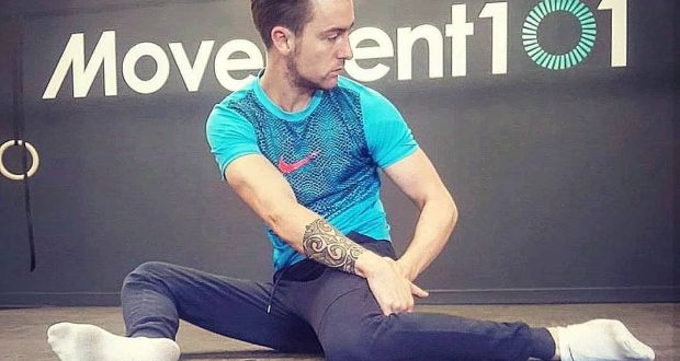 The 90/90 position, which Movement 101 coach Brian O’Loughlin recommends all athletes should add to their daily exercise routine. It works in towards the internal rotation of the hip capsule – a problematic area for many GAA athletes. 

The aim is to turn towards the back leg, drive the knee and ankle in towards the floor and try to get the opposing shoulder to the foot (in the case of this photo it is right shoulder to left foot). It should be an "active" position.