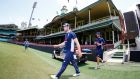 England’s Mark Stoneman walks onto the SCG during a nets session at Sydney Cricket Ground. Photograph: Jason O’Brien/PA Wire