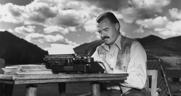 Ernest Hemingway: “Always stop while you are going good.” Photograph: Lloyd Arnold/Hulton Archive/Getty Images