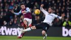 Aston Villa’s Jack Grealish  shoots at goal during the Sky Bet Championship match against Derby County at the iPro Stadium. Photograph: Nathan Stirk/Getty Images