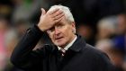  Stoke City manager Mark Hughes has been sacked. Photograph: Reuters