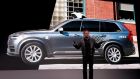 Nvidia chief executive Jensen Huang said Nvidia and Uber will partner to build self-driving cars. Photograph:  Rick Wilking/Reuters