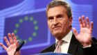 Tough job: EU Commissioner for budget Günther Oettinger. Photograph: Olivier Hoslet/EPA