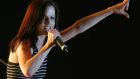 Singer Dolores O’Riordan performing on stage during a concert in Tirana on June 20th, 2007. Photograph: Arben Celi/ Reuters