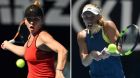 Both Simona Halep (left) and Caroline Wozniacki are trying to win their first grand slam title. Photograph: Peter Parks/AFP/Getty Images