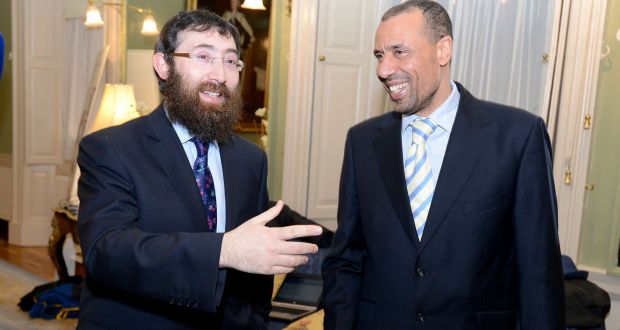 Rabbi Zalman Lent,  and Dr Ali Selim. Photograph: Dave Meehan