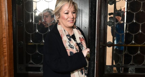 Sinn Féin’s Michelle O’Neill arriving at Stormont for  fresh  talks aimed at resolving the impasse over the Northern  executive.  Photograph: Colm Lenaghan/Pacemaker