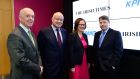 At the launch of The Irish Times KPMG Business Awards for 2018 are Liam Kavanagh, managing director The Irish Times, Shaun Murphy, managing partner KPMG, Carmel Logan, tax partner KPMG and Ciarán Hancock, business editor The Irish Times. Photograph: Cyril Byrne 