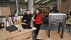 Adrienne Harrington, CEO of The Ludgate Hub and Aodh O'Donnell Managing Director of O'Donnell Design pictured at the O'Donnell Design factory in Skibbereen, West Cork.Pic Daragh Mc Sweeney/Provision