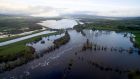 Flooding around Parteen Weir in Co Clare.  The Shannon-Dublin water pipeline will cost more than €1.2bn and its footprint will be immense.  Photograph: TISC
