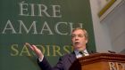 Former Ukip leader Nigel Farage speaking at the Freedom to Prosper conference at the RDS. Photograph: Bryan Meade