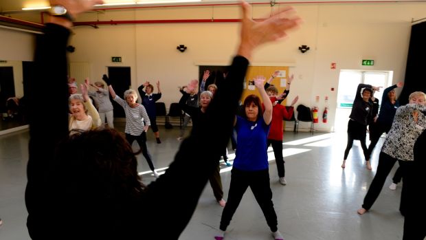 Robert Yurick giving the senior class at Dance Theatre of Ireland, at Bloomfield Centre, Dún Laoghaire. Photograph: Cyril Byrne