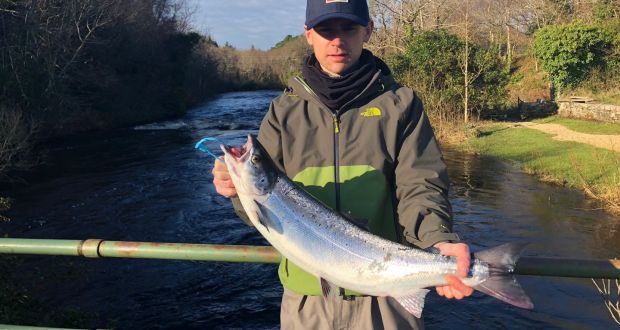  Joe Broderick with second salmon of the season from the Drowes River