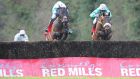 Our Duke and Robbie Power (left) win the Grade Two  Red Mills Steeplechase from Presenting Percy  at Gowran Park. Photograph: PA Wire  