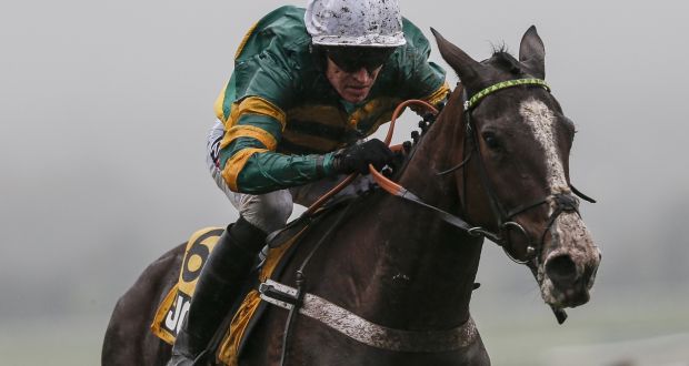 Barry Geraghty guiding Apple’s Shakira to victory in the JCB Triumph Trial at Cheltenham in December. Photograph: Alan Crowhurst/Getty Images