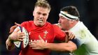 Gareth Anscombe: was denied a perfectly legitimate try against England when it was ruled out by the New Zealand TMO Glenn Newman. Photograph: Glyn Kirk/AFP/Getty 