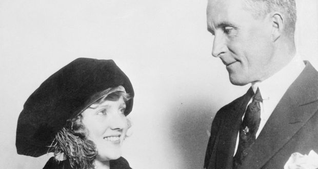 Opening in Hollywood in 1922, Gerard O’Donovan’s ‘The Long Silence’  is a mystery centring on the death of Irish film director William Taylor, seen above with   Mary Miles Minter, diminutive screen star whose love notes to Taylor caused a sensation when they were found. 