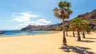 Playa de Las Teresitas in Tenerife / Canary Islands and Santa Cruz in the background.